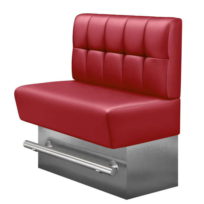 DENVER BIG | Gastro Hochbank | B:H 100 x 136 cm | Rot | Button | Leder