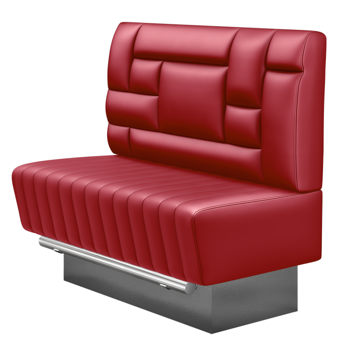 MATILDA | Gastro Hochbank | B:H 100 x 126 cm | Rot | Tetris Design | Leder