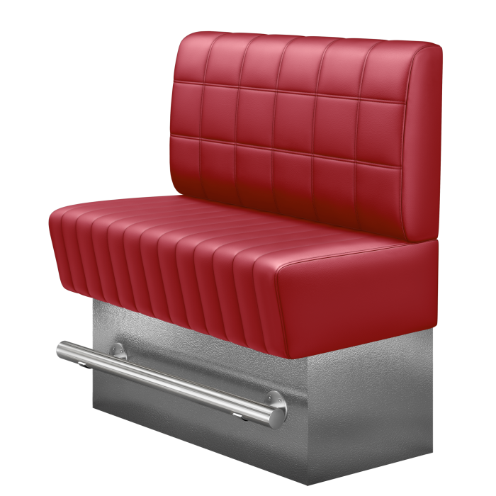 MATILDA | Gastro Hochbank | B:H 100 x 126 cm | Rot | Blocks | Leder