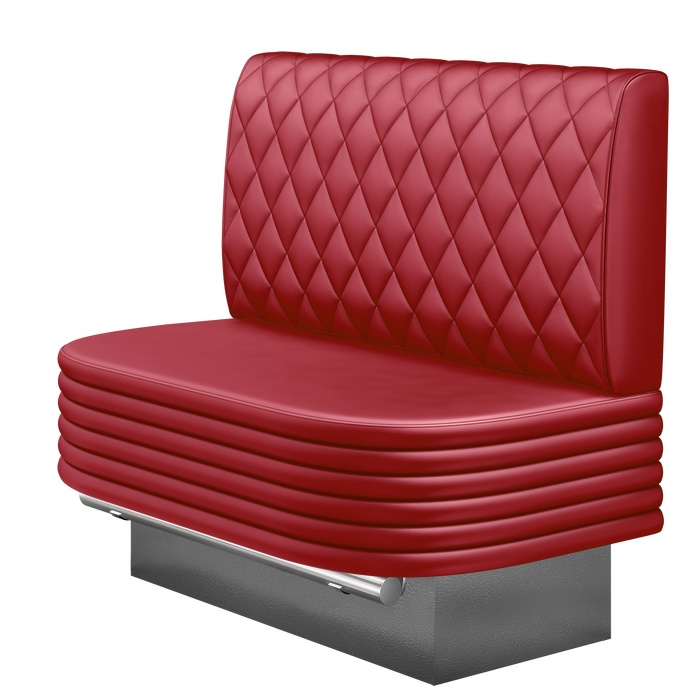 MATTHIAS | Gastro Hochbank | B:H 100 x 126 cm | Rot | Raute | Leder