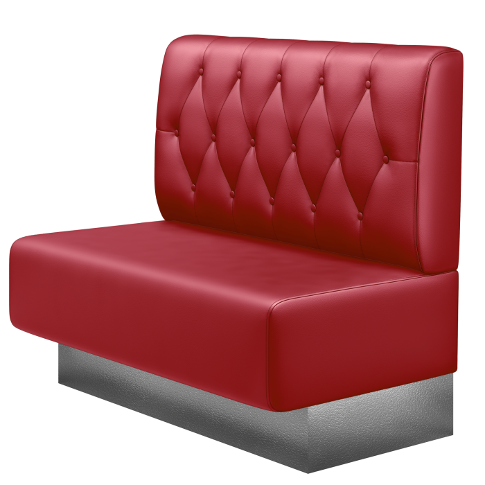 MELISSA | Gastrobank | B:H 100 x 103 cm | Rot | Chesterfield Raute | Leder