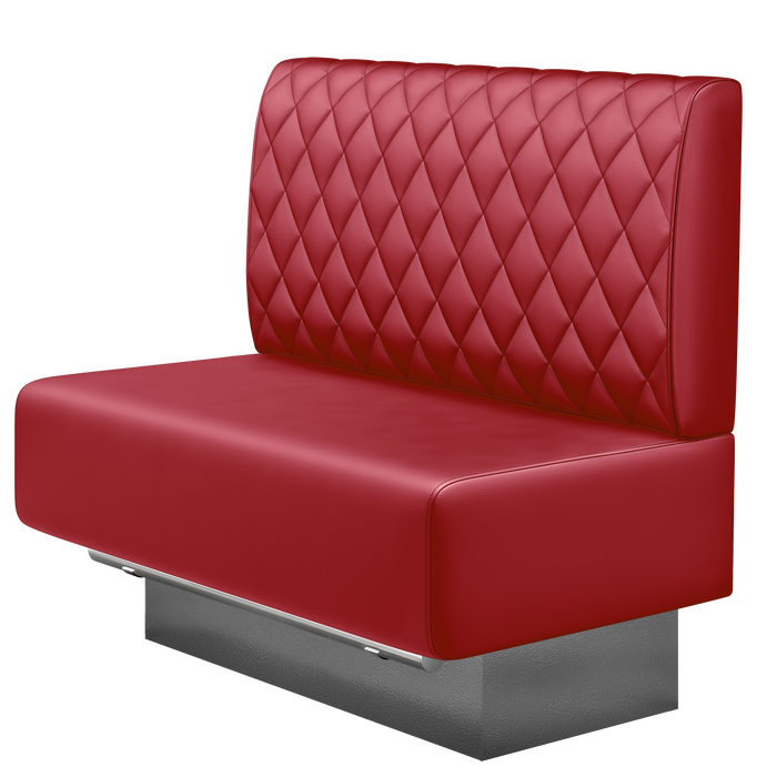 MELISSA | Gastro Hochbank | B:H 100 x 136 cm | Rot | Raute | Leder