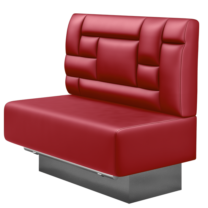 MELISSA | Gastro Hochbank | B:H 100 x 126 cm | Rot | Tetris Design | Leder