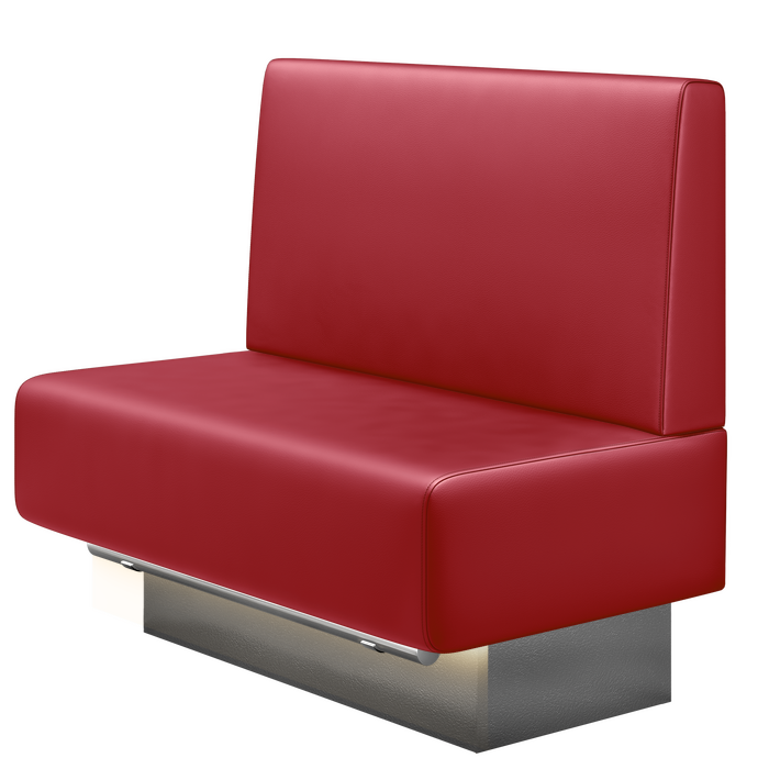 MELISSA | Gastro Hochbank | B:H 100 x 136 cm | Rot | Glatt | Leder | LED