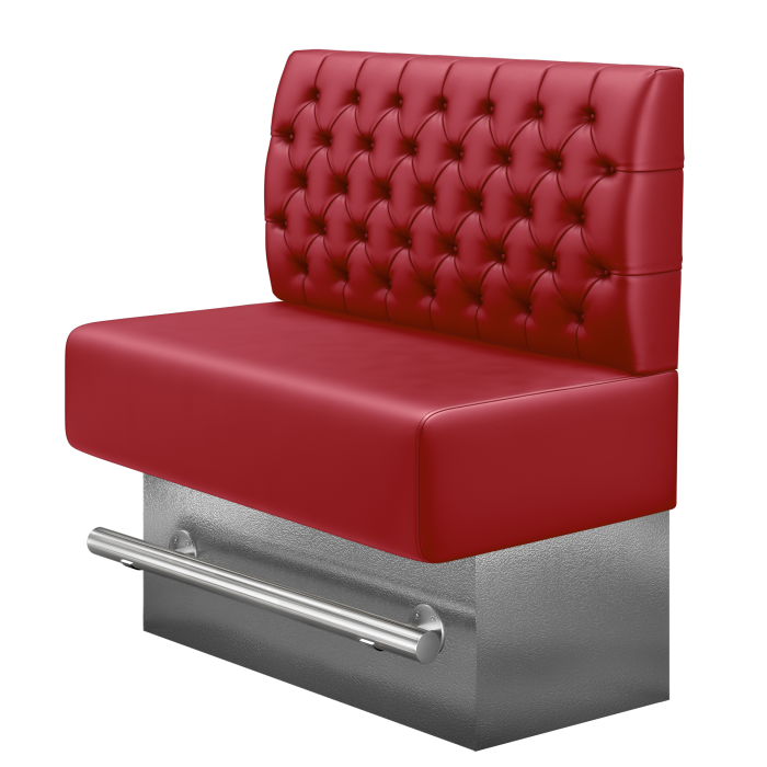 MELISSA | Gastro Hochbank | B:H 100 x 126 cm | Rot | Chesterfield | Leder