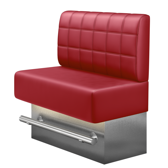 MELISSA | Gastro Hochbank | B:H 100 x 136 cm | Rot | Blocks | Leder | LED