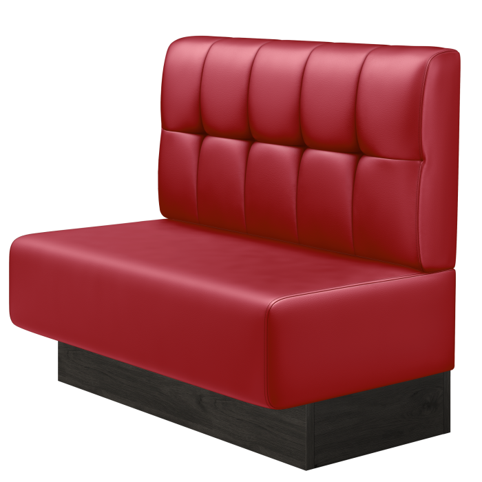 MELISSA | Gastrobank | B:H 100 x 103 cm | Rot | Button | Leder