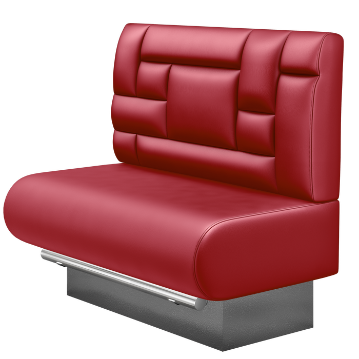 NINVA | Gastro Hochbank | B:H 100 x 136 cm | Rot | Tetris Design | Leder