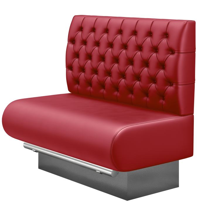 NINVA | Gastro Hochbank | B:H 100 x 136 cm | Rot | Chesterfield | Leder