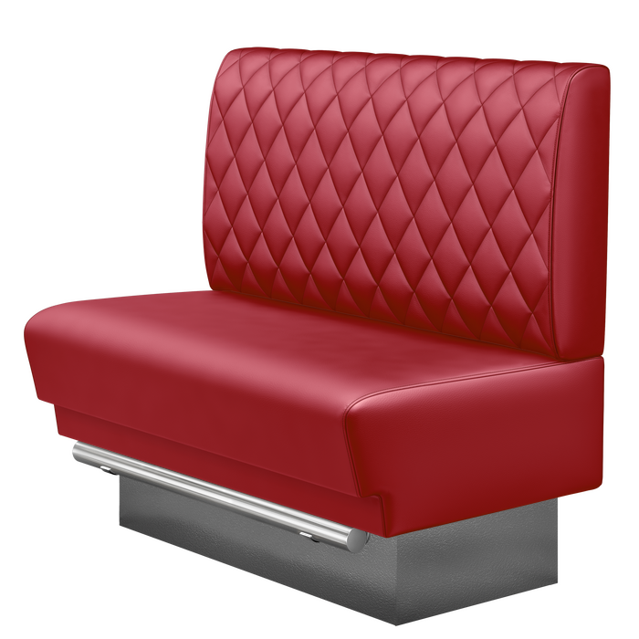TATJANA | Gastro Hochbank | B:H 100 x 136 cm | Rot | Raute | Leder
