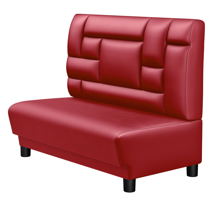 TATJANA | Gastro Lounge Bank | B:H 100 x 94 cm | Rot | Tetris Design | Leder