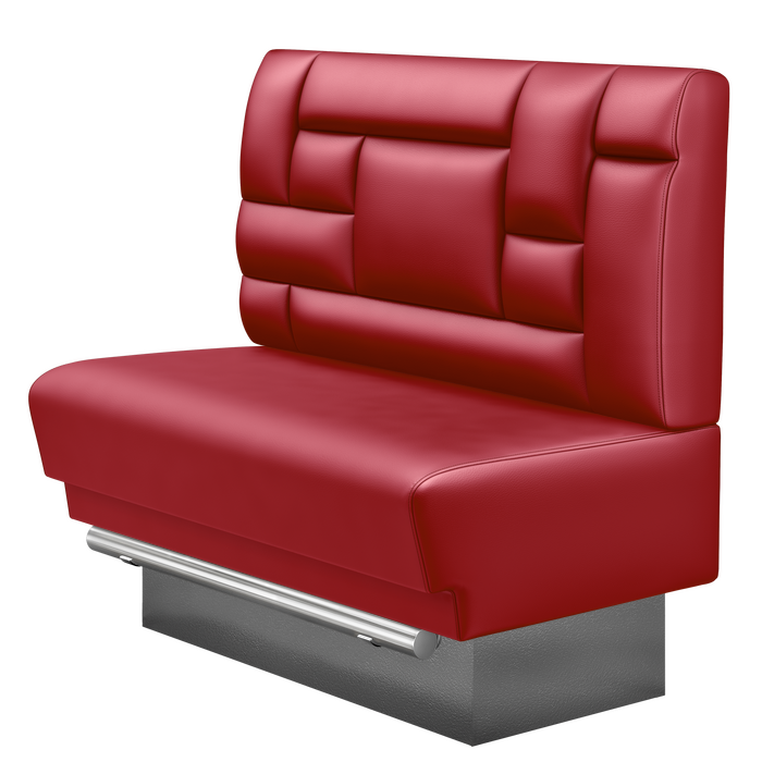 TATJANA | Gastro Hochbank | B:H 100 x 126 cm | Rot | Tetris Design | Leder