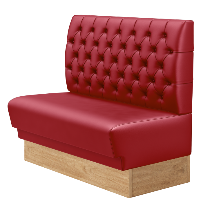 TATJANA | Gastrobank | B:H 100 x 103 cm | Rot | Chesterfield | Leder