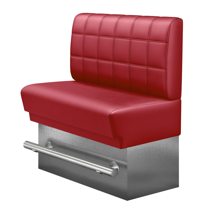 TATJANA | Gastro Hochbank | B:H 100 x 126 cm | Rot | Blocks | Leder