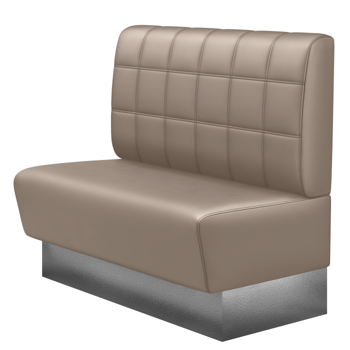 DENVER | Gastrobank | B:H 100 x 103 cm | Taupe | Blocks | Leder