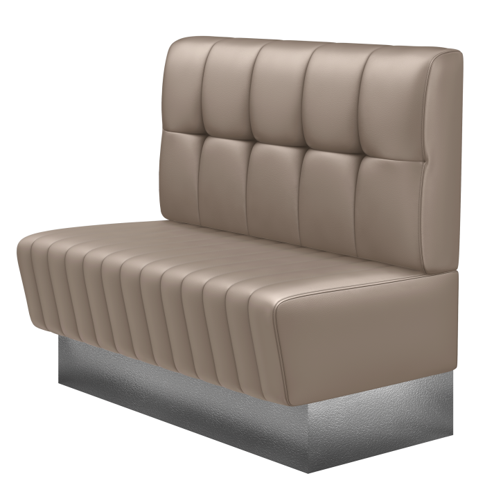 MATILDA | Gastrobank | B:H 100 x 103 cm | Taupe | Button | Leder