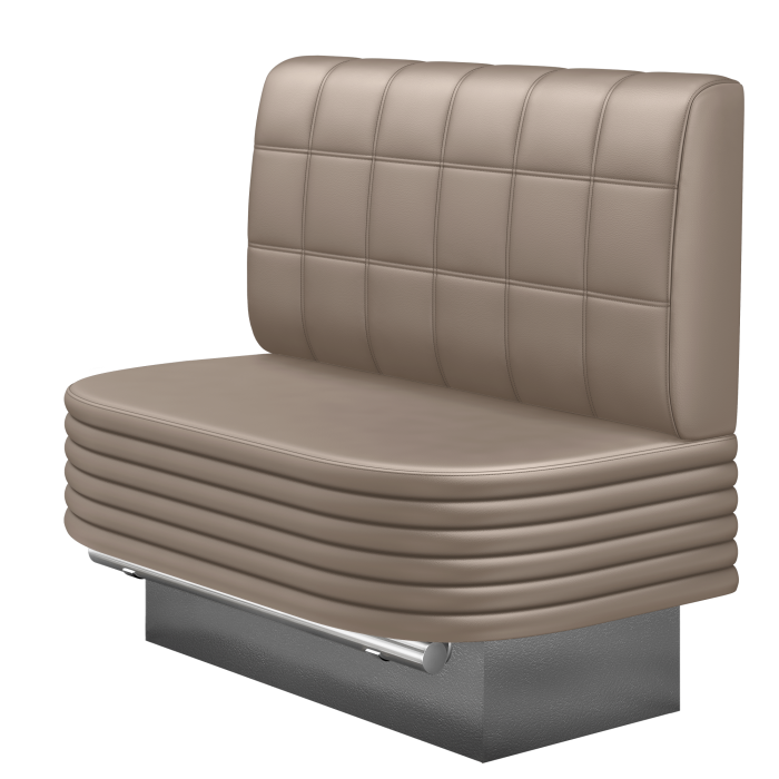 MATTHIAS | Gastro Hochbank | B:H 100 x 136 cm | Taupe | Blocks | Leder