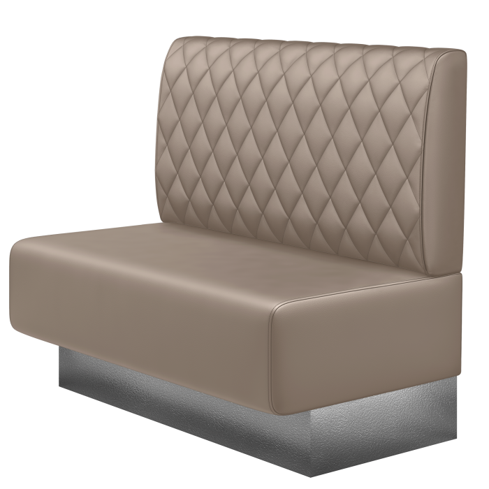 MELISSA | Gastrobank | B:H 100 x 103 cm | Taupe | Raute | Leder