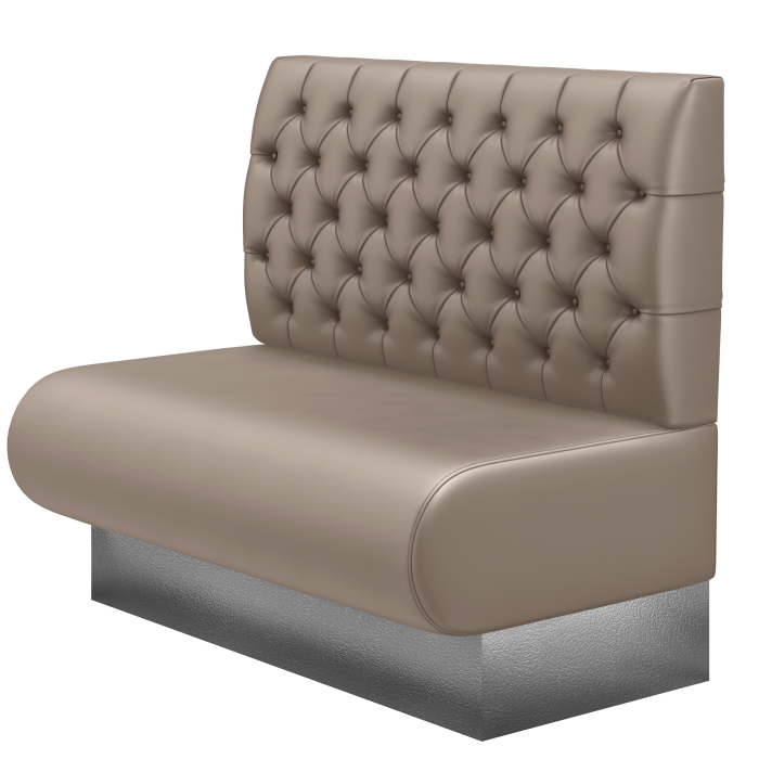 NINVA | Gastrobank | B:H 100 x 103 cm | Taupe | Chesterfield | Leder