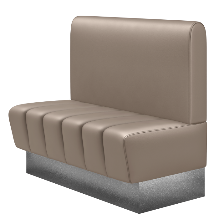 TANJA | Gastrobank | B:H 100 x 103 cm | Taupe | Glatt/ Rund | Leder