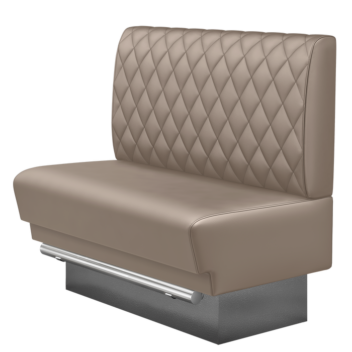 TATJANA | Gastro Hochbank | B:H 100 x 136 cm | Taupe | Raute | Leder