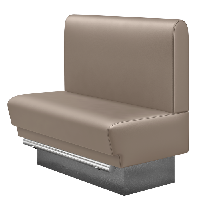 TATJANA | Gastro Hochbank | B:H 100 x 136 cm | Taupe | Glatt/ Rund | Leder