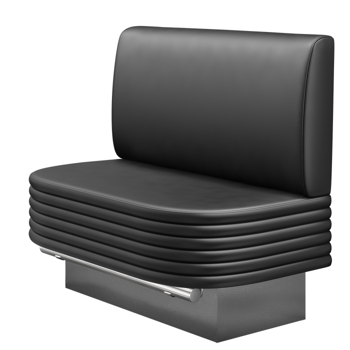 MATTHIAS | Gastro Hochbank | B:H 100 x 126 cm | Schwarz | Glatt | Leder