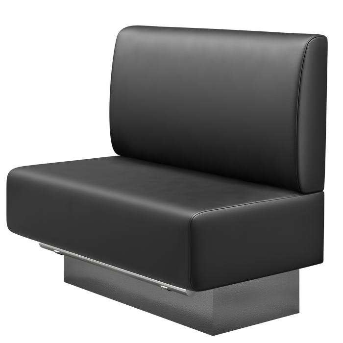 MELISSA | Gastro Hochbank | B:H 100 x 136 cm | Schwarz | Glatt | Leder