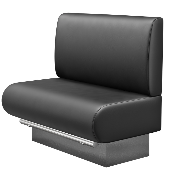 NINVA | Gastro Hochbank | B:H 100 x 126 cm | Schwarz | Glatt | Leder