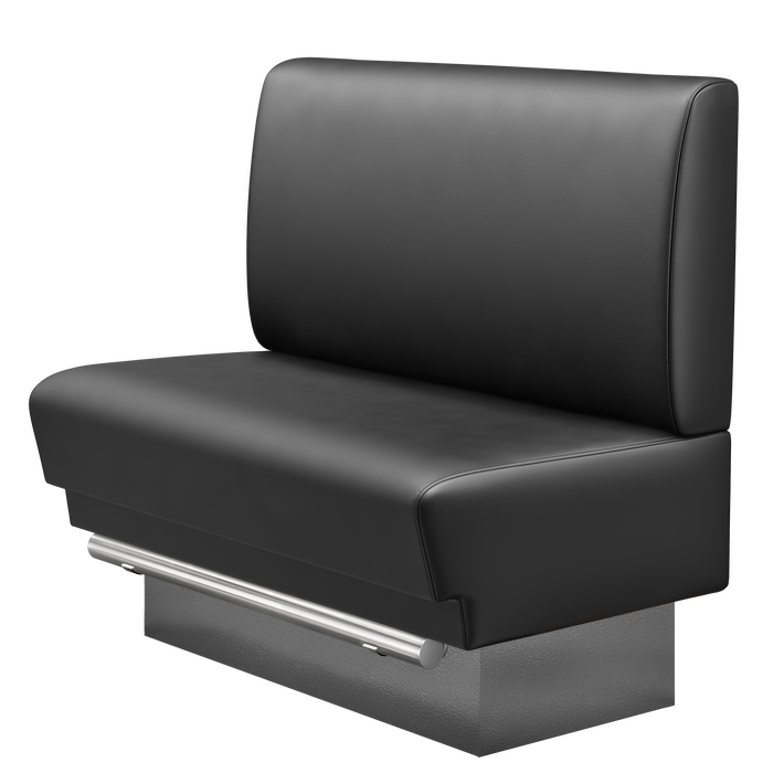 TATJANA | Gastro Hochbank | B:H 100 x 126 cm | Schwarz | Glatt | Leder