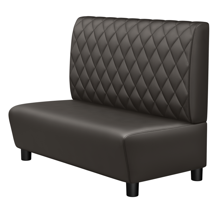 DENVER | Gastrobank | B:H 100 x 103 cm | Braun | Raute | Leder