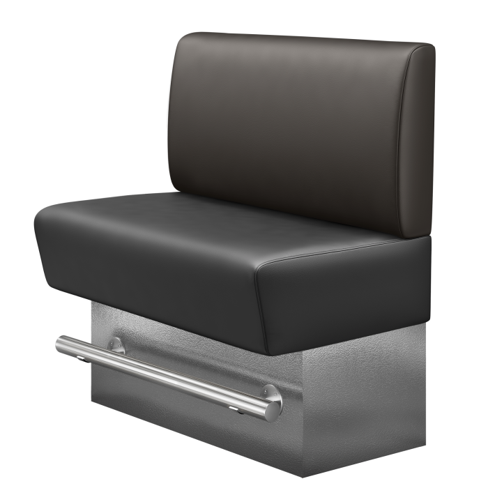 DENVER BIG | Gastro Hochbank | B:H 100 x 126 cm | Braun | Glatt | Leder