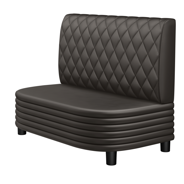 MATTHIAS | Gastrobank | B:H 100 x 103 cm | Braun | Raute | Leder