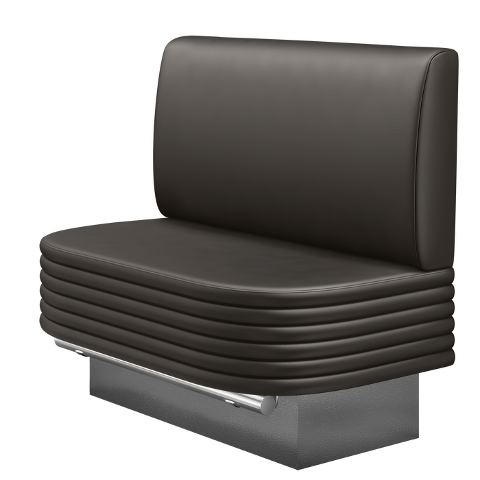 MATTHIAS | Gastro Hochbank | B:H 100 x 126 cm | Braun | Glatt | Leder