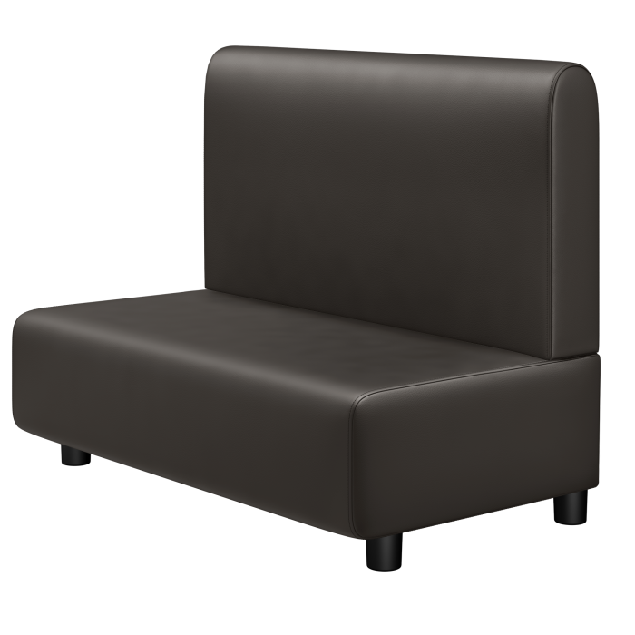 MELISSA | Gastrobank | B:H 100 x 103 cm | Braun | Glatt/ Rund | Leder
