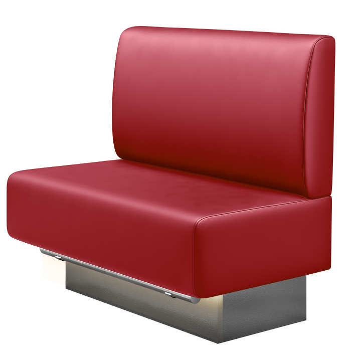 MELISSA | Gastro Hochbank | B:H 100 x 136 cm | Rot | Glatt | Leder | LED