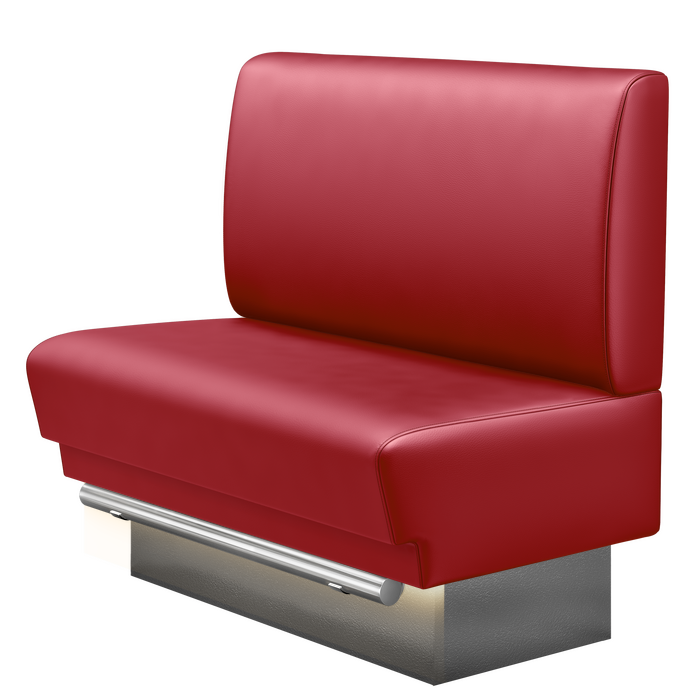 TATJANA | Gastro Hochbank | B:H 100 x 126 cm | Rot | Glatt | Leder | LED