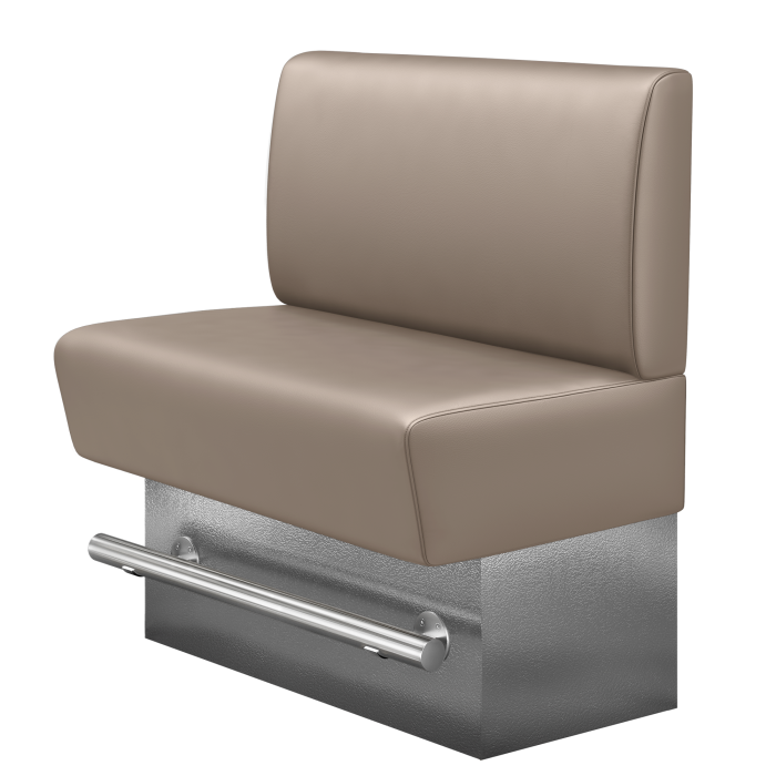 DENVER BIG | Gastro Hochbank | B:H 100 x 136 cm | Taupe | Glatt | Leder