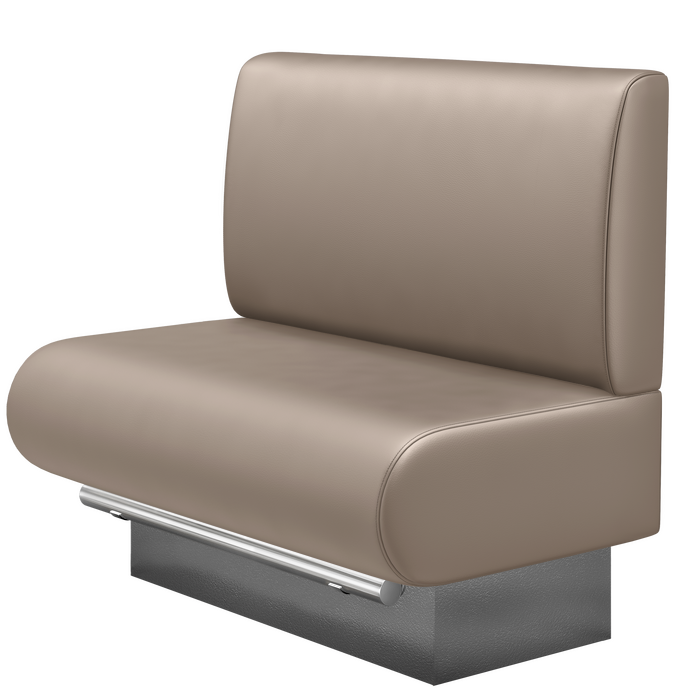 NINVA | Gastro Hochbank | B:H 100 x 126 cm | Taupe | Glatt | Leder