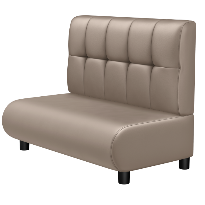 NINVA | Gastrobank | B:H 100 x 103 cm | Taupe | Button | Leder