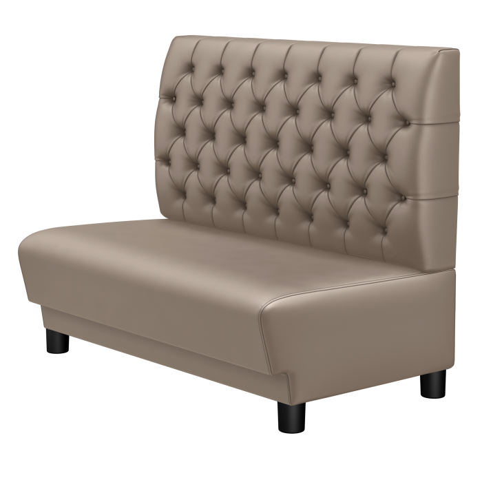 TATJANA | Gastrobank | B:H 100 x 103 cm | Taupe | Chesterfield | Leder