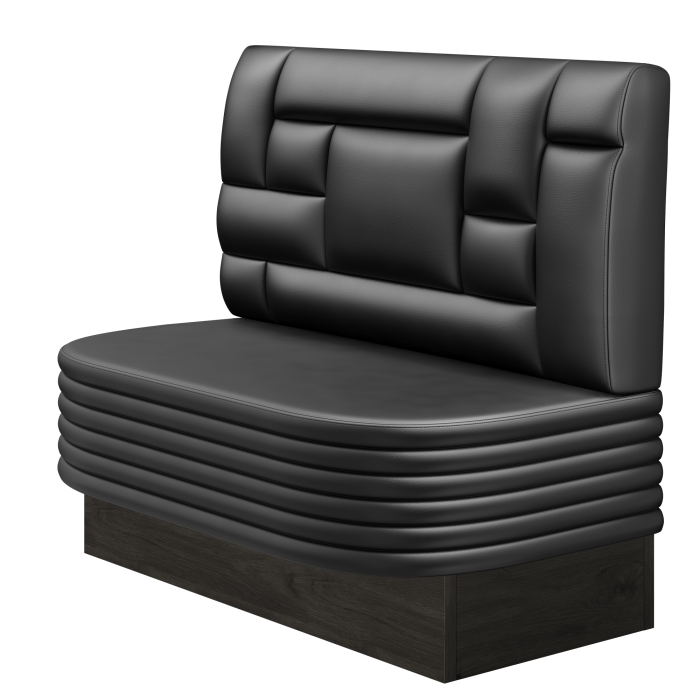 MATTHIAS | Gastrobank | B:H 100 x 103 cm | Schwarz | Tetris Design | Leder