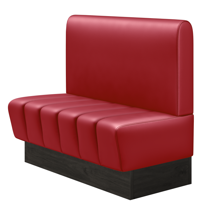 TANJA | Gastrobank | B:H 100 x 103 cm | Rot | Glatt/ Rund | Leder