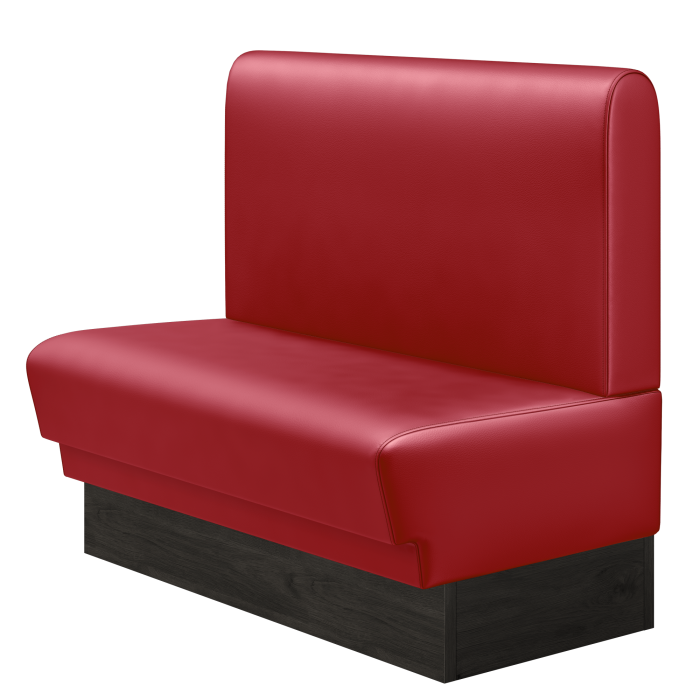 TATJANA | Gastrobank | B:H 100 x 103 cm | Rot | Glatt/ Rund | Leder