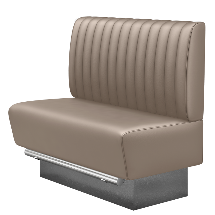 DENVER | Gastro Hochbank | B:H 100 x 126 cm | Taupe | Gestreift | Leder