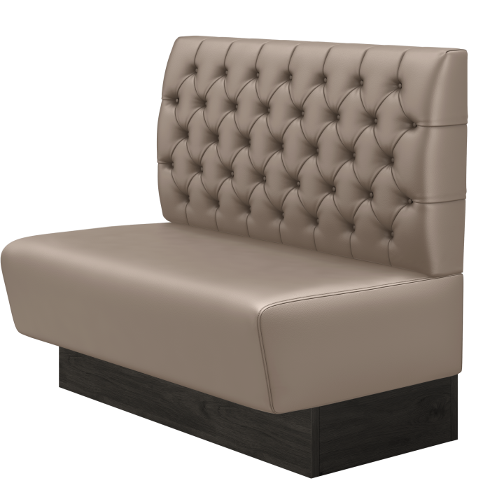 DENVER BIG | Gastrobank | B:H 100 x 103 cm | Taupe | Chesterfield | Leder