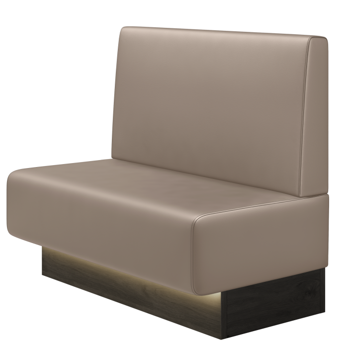 MELISSA | Gastrobank | B:H 100 x 103 cm | Taupe | Glatt | Leder | LED