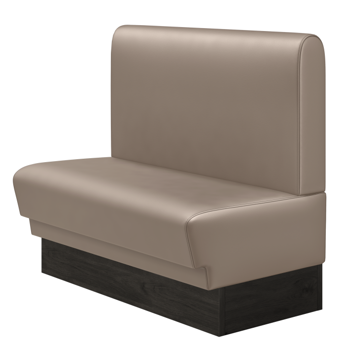TATJANA | Gastrobank | B:H 100 x 103 cm | Taupe | Glatt/ Rund | Leder