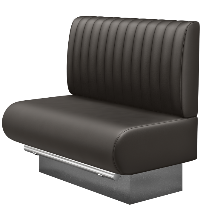 NINVA | Gastro Hochbank | B:H 100 x 136 cm | Braun | Gestreift | Leder
