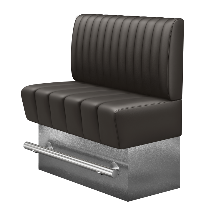 TANJA | Gastro Hochbank | B:H 100 x 126 cm | Braun | Gestreift | Leder